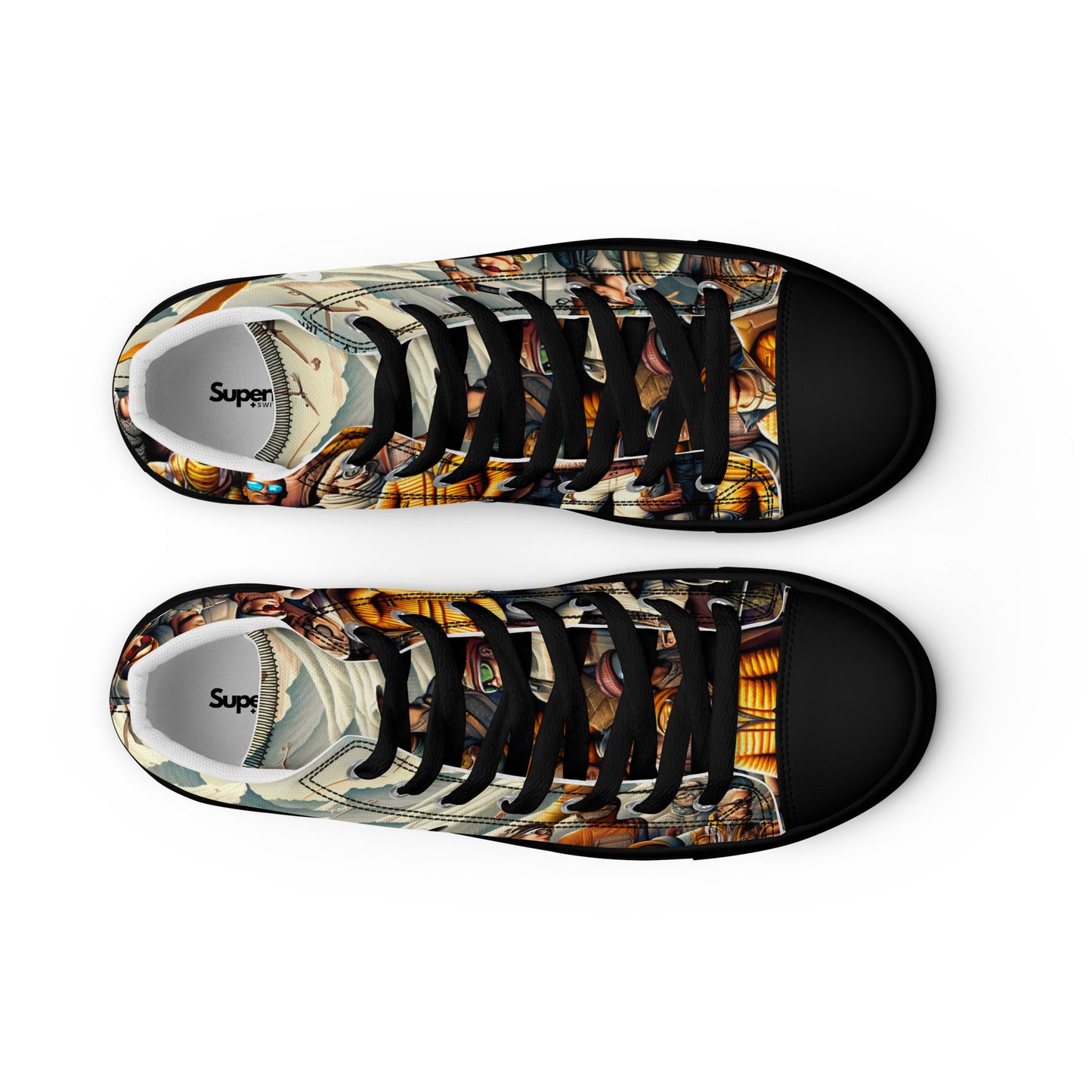 Men’s high top canvas shoes