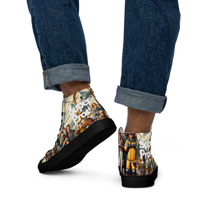High-Top-Leinwandschuhe für Herren