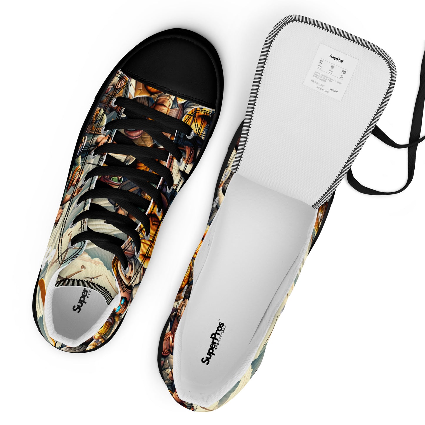 High-Top-Leinwandschuhe für Herren
