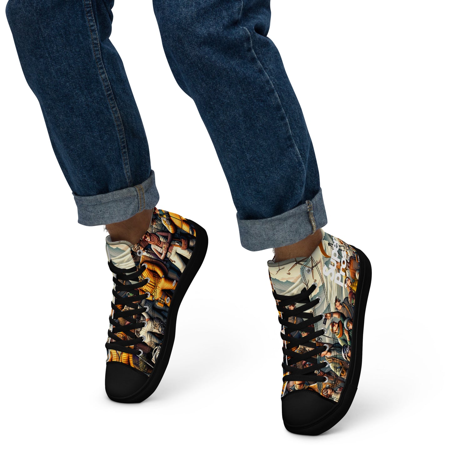 High-Top-Leinwandschuhe für Herren