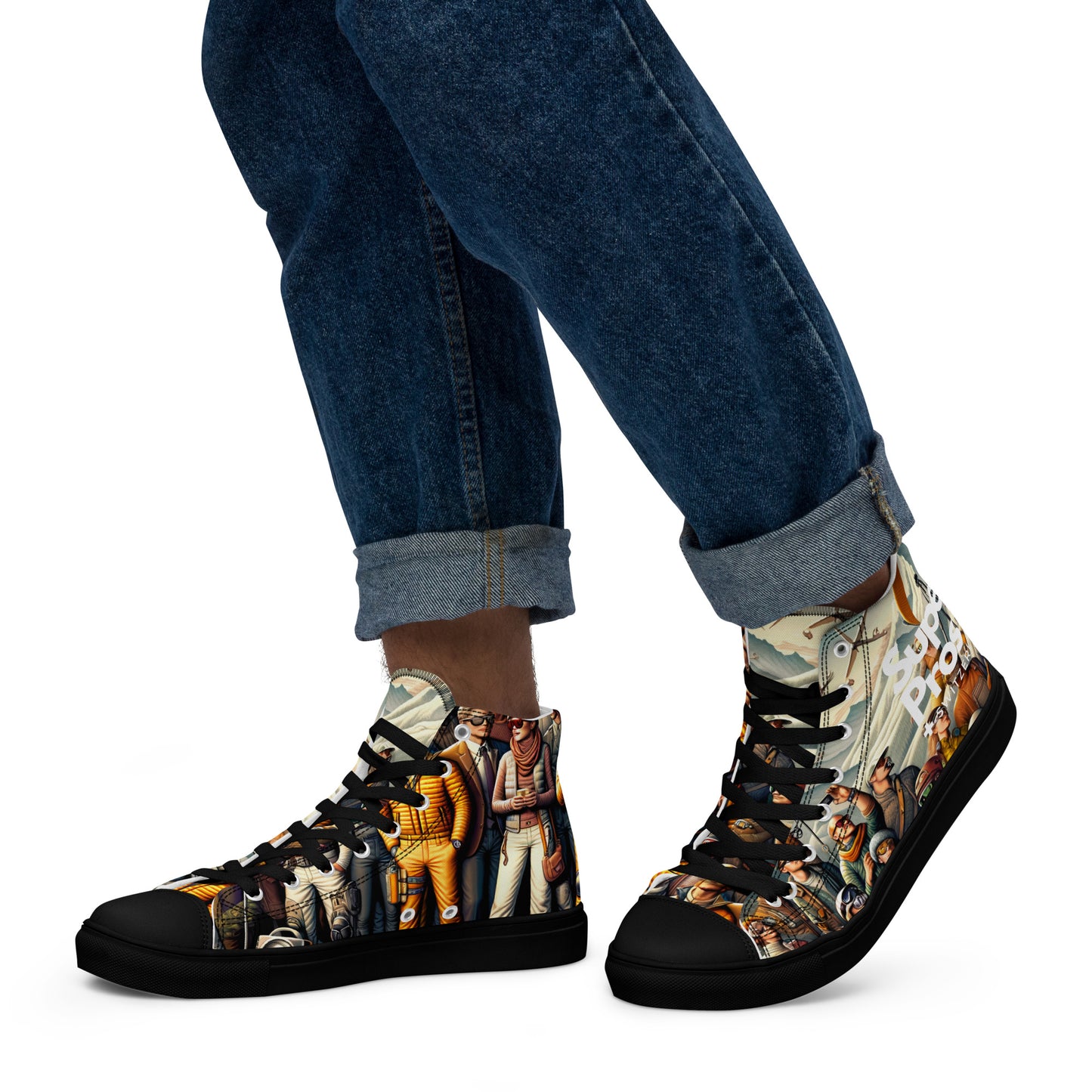 High-Top-Leinwandschuhe für Herren
