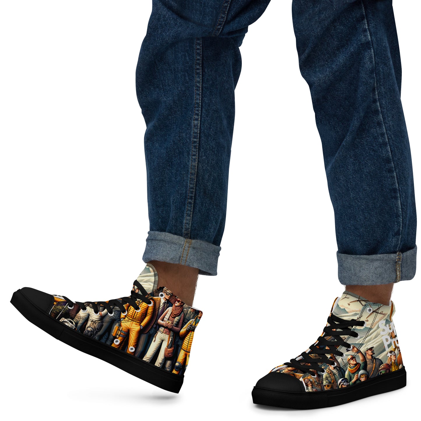 High-Top-Leinwandschuhe für Herren