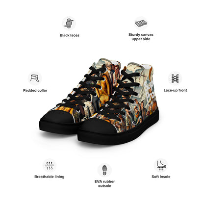 High-Top-Leinwandschuhe für Herren