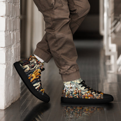 High-Top-Leinwandschuhe für Herren